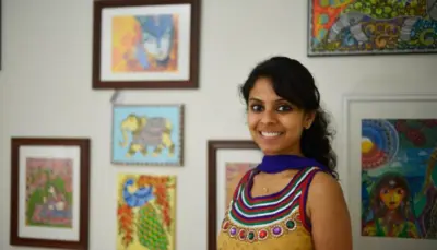 मधुबनी पेंटिंग से बिहार की बेटी अमेरिका से दुनिया को कोरोना के दौरान उत्साह उमंग का दे रही संदेश