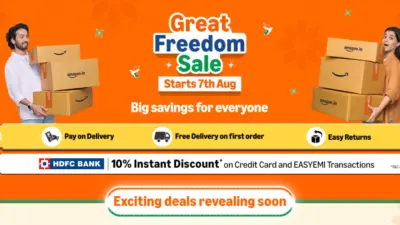 Amazon Great Freedom Sale 2026: Biggest Discounts on Smartphones, Laptops and TVs From August 7
