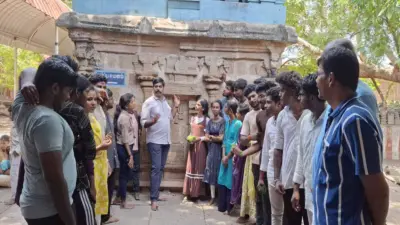 உத்தரகோசமங்கை கோயிலைப் பார்த்து வியந்த பல்கலைக் கழக மாணவர்கள்!