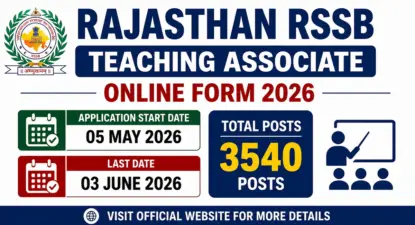 RSSB Teaching Associate Recruitment 2026