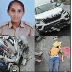 નવી બંદર મરીન પોલીસ મથકના મહિલા કોન્સ્ટેબલનું વાહન અકસ્માતે થયું મોત