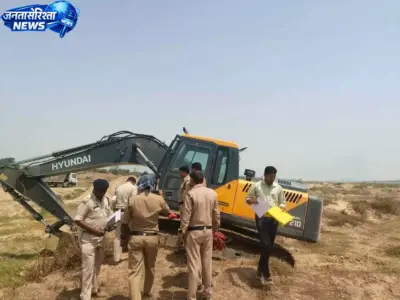 अवैध रेत उत्खनन पर बड़ी कार्रवाई, भादा घाट में मशीन सीलबंद