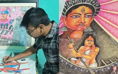 অভাবে থামেনি প্রতিভা! সস্তার বলপেনে এঁকেই আন্তর্জাতিক মঞ্চে জায়গা করলেন বাংলার তরুণ