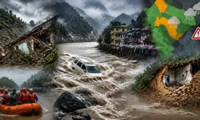 उत्तराखंड में बारिश का कहर, नदियां उफान पर, 5 लोगों की मौतें, कई राज्यों में अलर्ट, 80 से ज्यादा कच्चे मकान गिरे