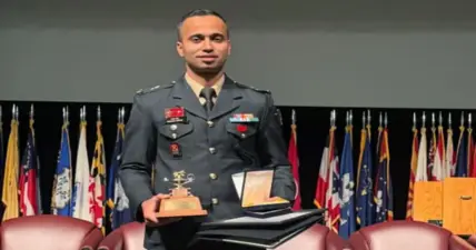 Indian Army Major Prabhat Mishra Wins Dual Awards At US Army College