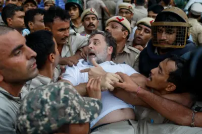 Rahul Gandhi dragged away from sit-in at PM's house