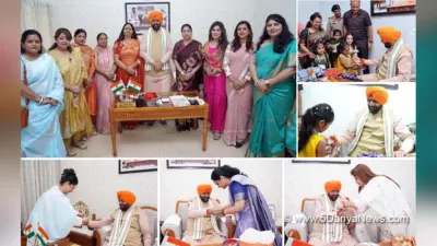 नायब सिंह सैनी ने संत कबीर कुटीर पर मनाया रक्षाबंधन का पावन त्योहार