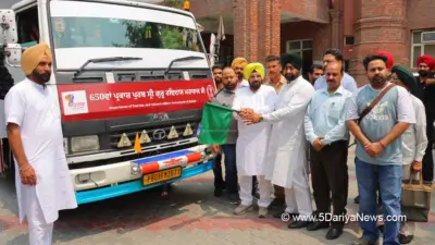 Harbhajan Singh ETO flags off documentary vans to take the message of Sri Guru Ravidas Ji to every village