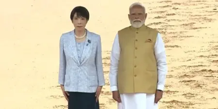 Japan Prime Minister Sanae Takaichi accorded Guard of Honour upon arrival at Rashtrapati Bhavan