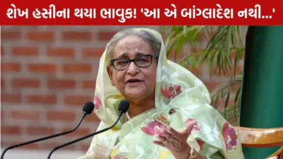 શેખ હસીનાનું ભાવુક સંબોધન: 'આ એ બાંગ્લાદેશ નથી જેના માટે 30 લાખ લોકોએ બલિદાન આપ્યું'