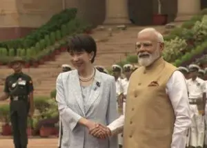 Japanese PM Takaichi accorded ceremonial welcome at Rashtrapati Bhavan