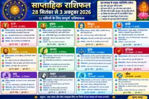 साप्ताहिक राशिफल: 28 सितंबर से 3 अक्टूबर 2026