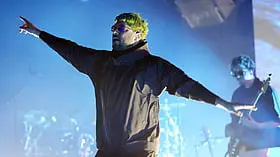 Jai Paul performing at the Mayan Theatre in Los Angeles, California