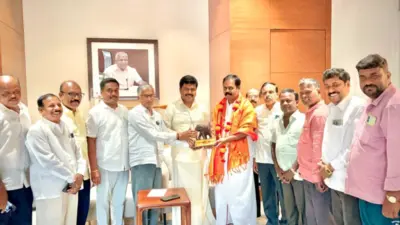 ಶಿಕಾರಿಪುರದಲ್ಲಿ ಬಿ.ವೈ. ರಾಘವೇಂದ್ರ ಭೇಟಿ ಮಾಡಿದ ಶ್ರೀಲಂಕಾ ಸಂಸದ ಶ್ರೀಧರನ್ ಶಿವಜ್ಞಾನಂ!