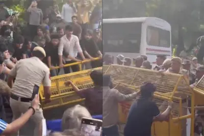 ದೆಹಲಿಯಲ್ಲಿ ಪ್ರತಿಭಟನೆ ತೀವ್ರ: ಸಿಇಸಿ ರಾಜೀನಾಮೆಗೆ ಆಗ್ರಹಿಸಿ ಆಪ್ ಹೈಡ್ರಾಮಾ
