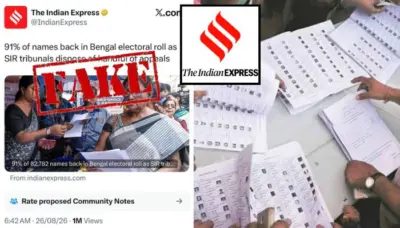 Indian Express revises erroneous '91% of names back in Bengal electoral roll' headline after backlash: Read how it misrepresented the SIR data
