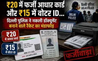 ₹20 में फर्जी आधार कार्ड और ₹15 में वोटर ID. दिल्ली पुलिस ने नकली डॉक्यूमेंट बनाने वाले रैकेट का भंडाफोड़ किया