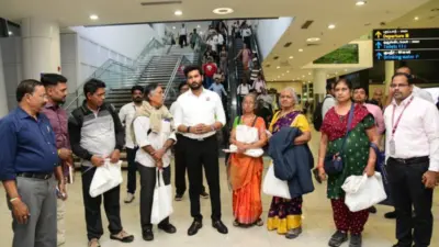 இயற்கையின் கோரத்தாண்டவத்திலிருந்து மீண்ட யாத்திரிகர்கள்: ஐந்து தமிழர்களை நேரில் வரவேற்ற அமைச்சர் த. சரத்குமார்!