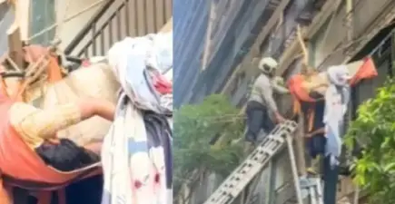 പത്താം നിലയില് നിന്ന് ചാടി 26-കാരി: മരച്ചില്ലയില് കുടുങ്ങി, തുടയില് മരച്ചില്ല തുളച്ചുകയറി, അത്ഭുതകരമായ രക്ഷപ്പെടല് | Mumbai Woman