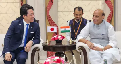 Rajnath meets Japanese counterpart; assures aid post earthquake