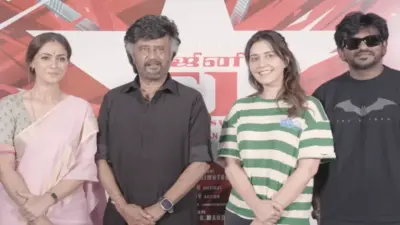 Rajinikanth celebrates 51 years in Indian cinema on Dharman sets: 'One Name, One Superstar'