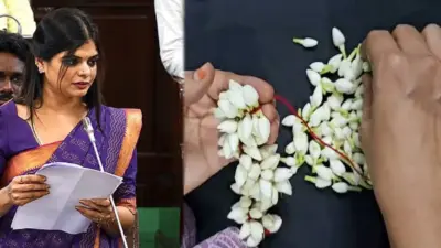 "மல்லிகைப் பூ கொடுத்த MLA!": தமிழக சட்டமன்றத்தில் நெகிழ்ச்சிச் சம்பவம் - தவெக எம்.எல்.ஏ கனிமொழியின் சுவாரஸ்ய இயல்பு!