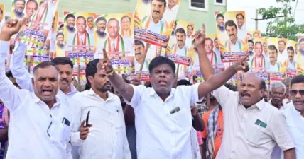 ಹಿರಿಯೂರು ಬೈಎಲೆಕ್ಷನ್: ಸಣ್ಣ ಚಿತ್ತಯ್ಯಗೆ ಕಾಂಗ್ರೆಸ್ ಟಿಕೆಟ್ ನೀಡುವಂತೆ ಮುಂದುವರಿದ ಶಕ್ತಿ ಪ್ರದರ್ಶನ