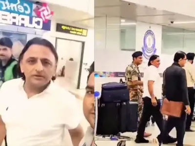 Samajwadi Party Chief Akhilesh Yadav Ditches Signature Red Cap, Stuns Onlookers At Airport With Casual Look | Watch