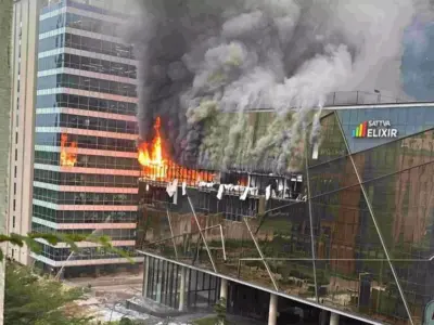 HYD: Fire Accident @ IT Park Opp Inorbit Mall