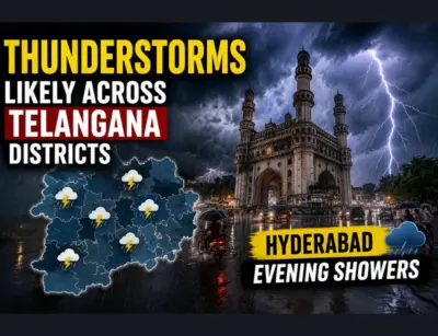Thunderstorms likely across Telangana districts; Hyderabad may see evening showers