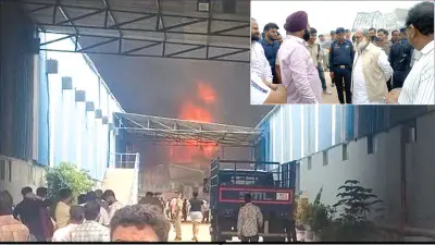 पेट्रो-उत्पाद गोदाम में भीषण आग, भारी नुकसान की आशंका