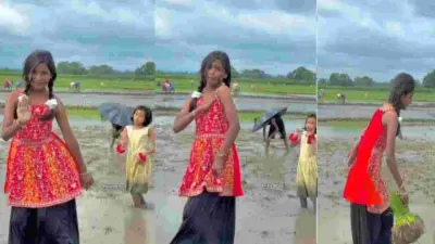 పొలంలో బాలికల డ్యాన్స్.. నెటిజన్ల హృదయాలను దోచుకున్న వీడియో వైరల్