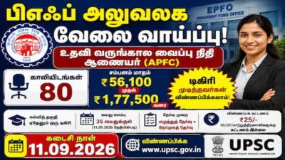 பிஎஃப் அலுவலகத்தில் 80 பணியிடங்கள்! ரூ.1.77 லட்சம் வரை சம்பளம் - டிகிரி முடித்தவர்களுக்கு சூப்பர் வாய்ப்பு!