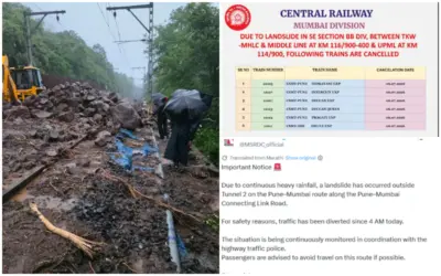 ভারী বৃষ্টির জেরে বিপর্যস্ত মুম্বই, পুণের সঙ্গে বাণিজ্যনগরীর রেল ও সড়কপথে যোগাযোগ বিচ্ছিন্ন
