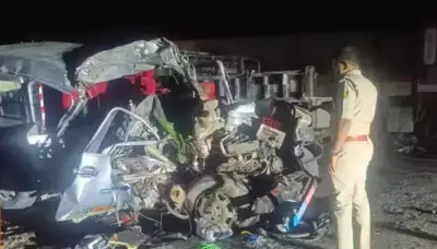 లారీని ఢీకొట్టిన క్రూజర్..ఐదుగురు మృతి!