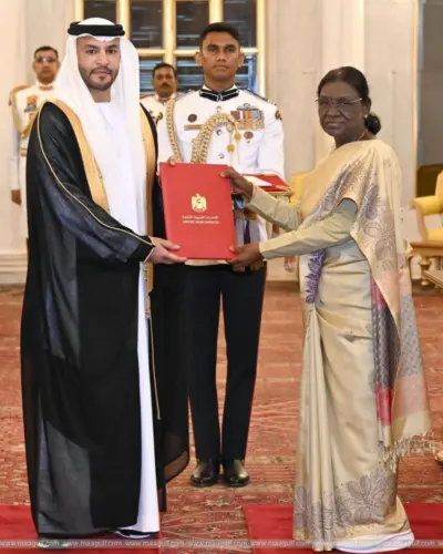 భారత రాష్ట్రపతికి యూఏఈ కొత్త రాయబారి ఆధారపత్రాల సమర్పణ