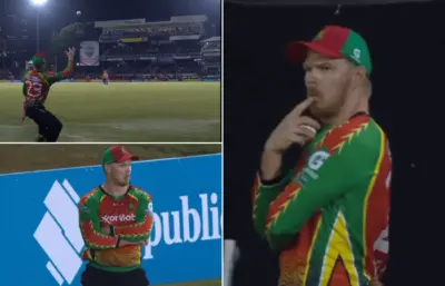 CPL 2026 - नाद करती काय. सीमारेषेवर एका हाताने 'अद्भूत' कॅच घेऊन ग्लेन फिलिप्स स्वत:च झाला शॉक, पहा Video