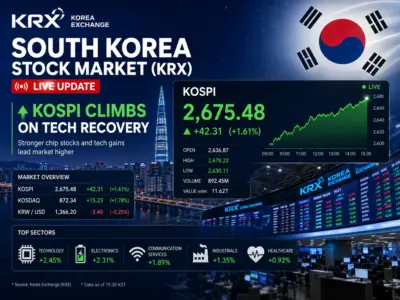 South Korea Stock Market (KRX) Today Live Update: KOSPI & KOSDAQ Index Surges Over 4.63% on AI Optimism, Chip Demand Recovery & Tech Rally Amid Global Tech Moves- What Investors Should Know