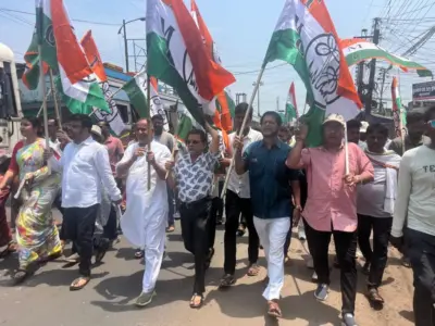 TMC, Barjora, অভিষেক ব্যানার্জি ওপর হামলার প্রতিবাদ, বিক্ষোভ মিছিল বড়জোড়ায়