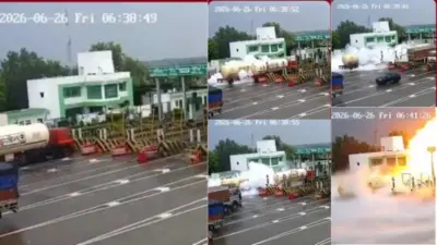 Kaushambi LPG tanker explosion: Tanker crashes into toll plaza in Uttar Pradesh; 5 dead, CCTC footage surfaces