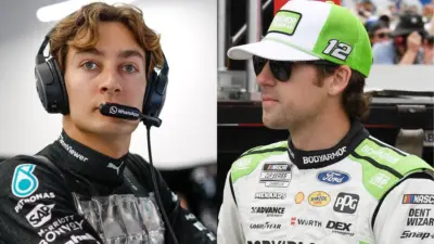 Mercedes' George Russell Wants to Race in NASCAR After Meeting 2023 Champion Ryan Blaney