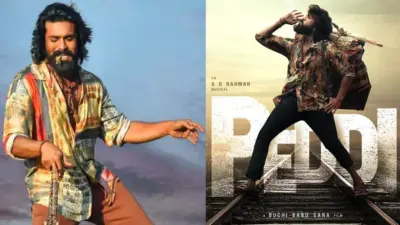 రామ్ చరణ్ 'పెద్ది' సినిమా సెట్స్ను సందర్శించిన చిరంజీవి