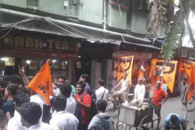 ABVP swarms Surendranath college after gun, cash haul; saffron flags fly