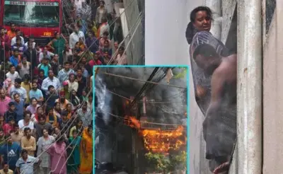 ఢిల్లీలో అగ్నిప్రమాదం.. ప్రాణాలు కాపాడుకునేందుకు భవనం పైనుంచి కిందకు దూకిన మహిళల