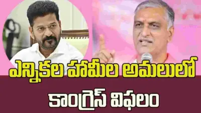 ఎన్నికల హామీల అమలులో కాంగ్రెస్ విఫలం: హరీశ్ రావు