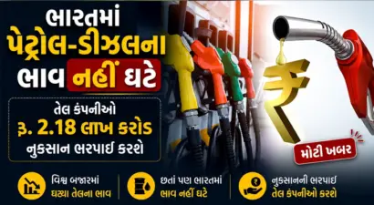 ભારતમાં પેટ્રોલ-ડીઝલના ભાવ નહીં ઘટેઃ તેલ કંપનીઓ રૂ, 2.18 લાખ કરોડ નુકસાન ભરપાઈ કરશે