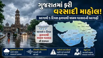 ગુજરાતમાં ફરી મેઘરાજાની એન્ટ્રીના એંધાણ! આગામી 5 દિવસ રાજ્યમાં વરસાદને લઈને મોટી આગાહી