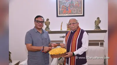Himanta Biswa Sarma meets Manohar Lal Khattar
