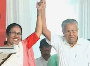 'LDF നാടിനെ മുന്നോട്ട് നയിച്ചു': പേരാവൂരില് ആവേശം വിതറി KK ശൈലജയുടെ കൈ പിടിച്ചുയര്ത്തി മുഖ്യമന്ത്രി | LDF
