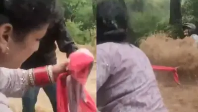 ദുപ്പട്ട കയറാക്കി രക്ഷാപ്രവര്ത്തനം; മിന്നല്പ്രളയത്തില് കുടുങ്ങിയ ബൈക്ക് യാത്രികന് രക്ഷയായി കുടുംബത്തിന്റെ സമയോചിത ഇടപെടലില് | Chamba flash flood biker rescue